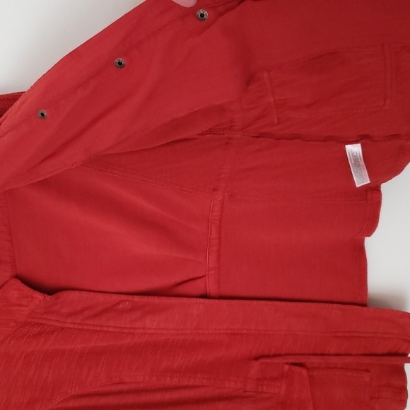 Saturday Sunday Anthropologie rust cotton anorak jacket, full zip, womens small - Picture 7 of 10